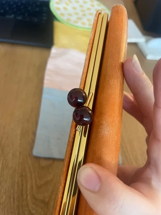 Prada Orange Leather Continental Wallet Gold Logo Zip Clutch - Picture 9 of 14